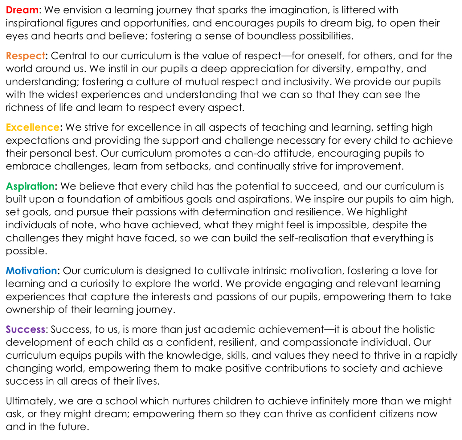 Curriculum Overview